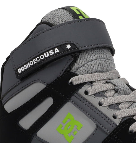 DC DC Youth Pure Hi Top EV Shoes - Gray/Black Gray/Black 11 Youth Boys High Tops 5T to 13T and 1 to 7 US Size