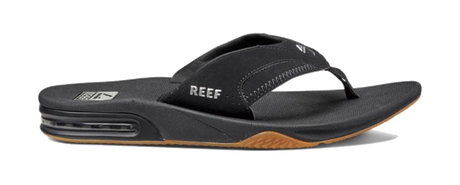 Reef Reef Men's Fanning Sandal - Black/Silver Black/Silver 9 Mens Sandals Flip Flop 5 to 11