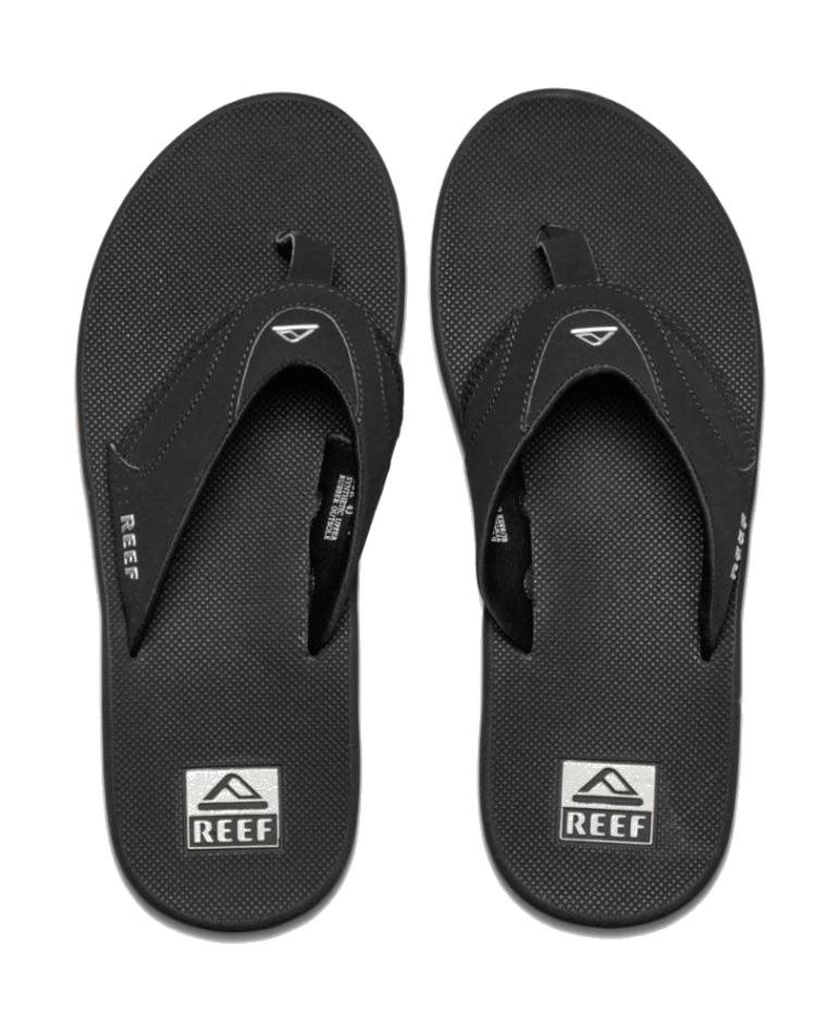 Reef Reef Men's Fanning Sandal - Black/Silver Black/Silver 9 Mens Sandals Flip Flop 5 to 11