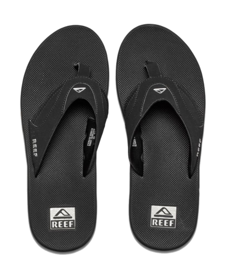 Reef Reef Men's Fanning Sandal - Black/Silver Black/Silver 9 Mens Sandals Flip Flop 5 to 11