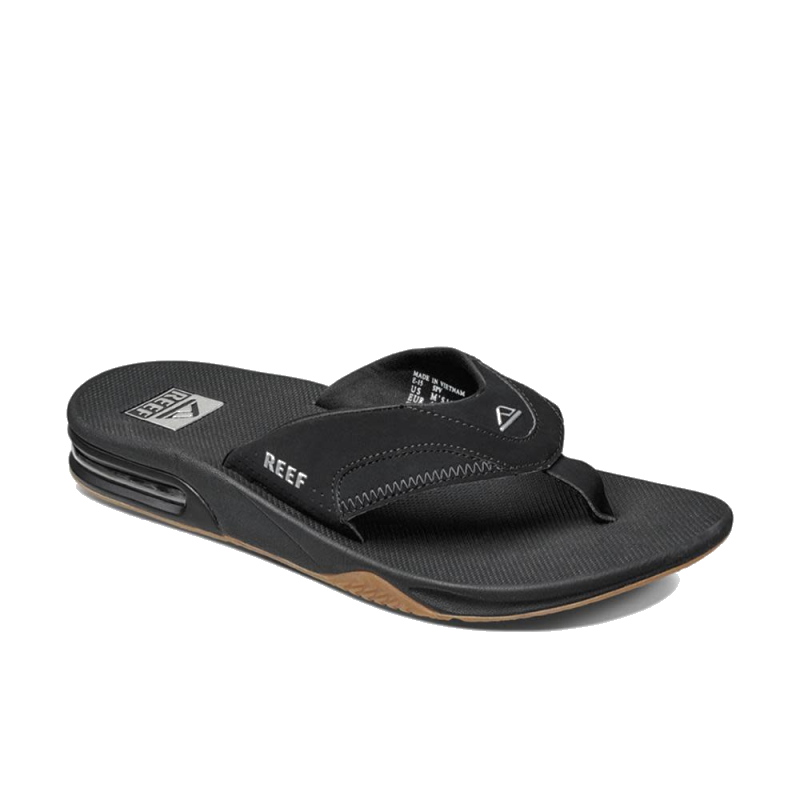 Reef Reef Men's Fanning Sandal - Black/Silver Black/Silver 9 Mens Sandals Flip Flop 5 to 11