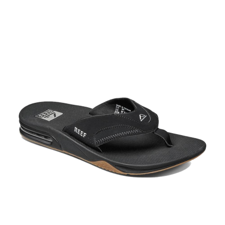 Reef Reef Men's Fanning Sandal - Black/Silver Black/Silver 9 Mens Sandals Flip Flop 5 to 11