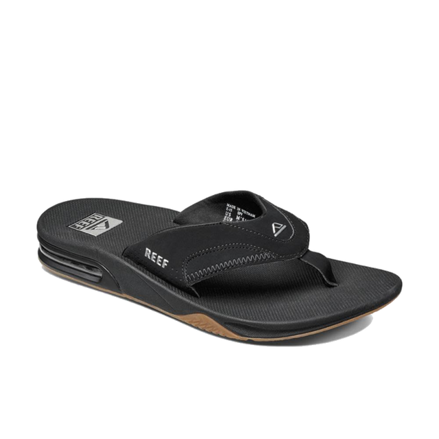 Reef Reef Men's Fanning Sandal - Black/Silver Black/Silver 9 Mens Sandals Flip Flop 5 to 11