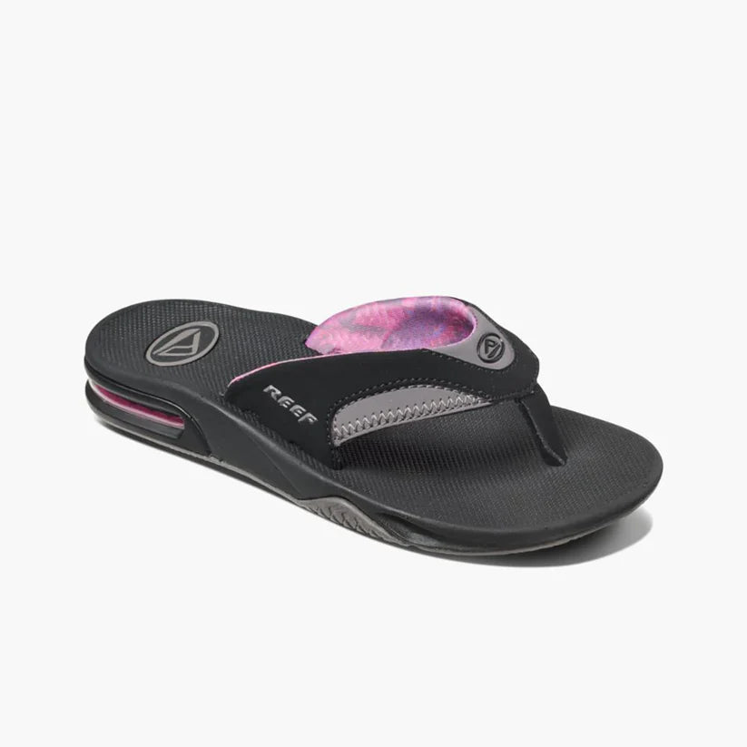 Reef Reef Womens Fanning Sandals - Black/Grey Black/Grey 5 Womens Sandals Flip Flop 5 to 11