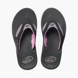 Reef Reef Womens Fanning Sandals - Black/Grey Black/Grey 5 Womens Sandals Flip Flop 5 to 11