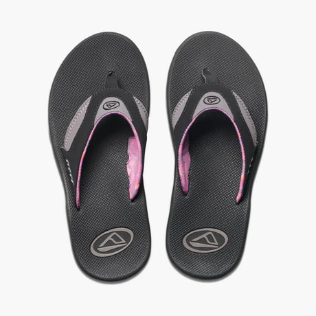 Reef Reef Womens Fanning Sandals - Black/Grey Black/Grey 5 Womens Sandals Flip Flop 5 to 11