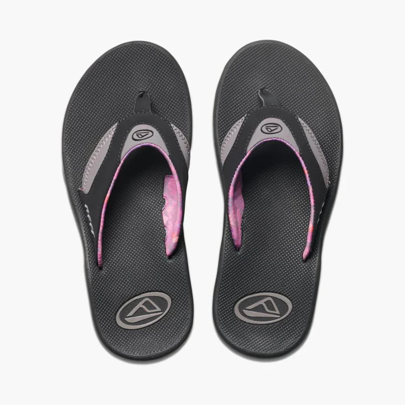 Reef Reef Womens Fanning Sandals - Black/Grey Black/Grey 5 Womens Sandals Flip Flop 5 to 11