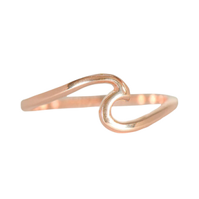 Pura Vida Pura Vida Wave Ring Rose Gold 6 Jewelry