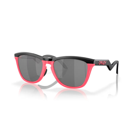 Oakley Frogskins Hybrid - Matte Black/Neon Pink Prizm Black Mens Sunglasses Lifestyle