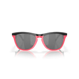 Oakley Frogskins Hybrid - Matte Black/Neon Pink Prizm Black Mens Sunglasses Lifestyle