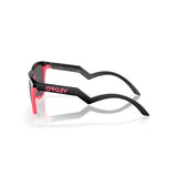 Oakley Frogskins Hybrid - Matte Black/Neon Pink Prizm Black Mens Sunglasses Lifestyle