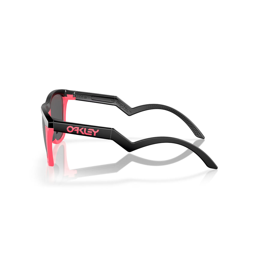 Oakley Frogskins Hybrid - Matte Black/Neon Pink Prizm Black Mens Sunglasses Lifestyle