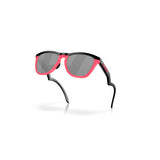 Oakley Frogskins Hybrid - Matte Black/Neon Pink Prizm Black Mens Sunglasses Lifestyle