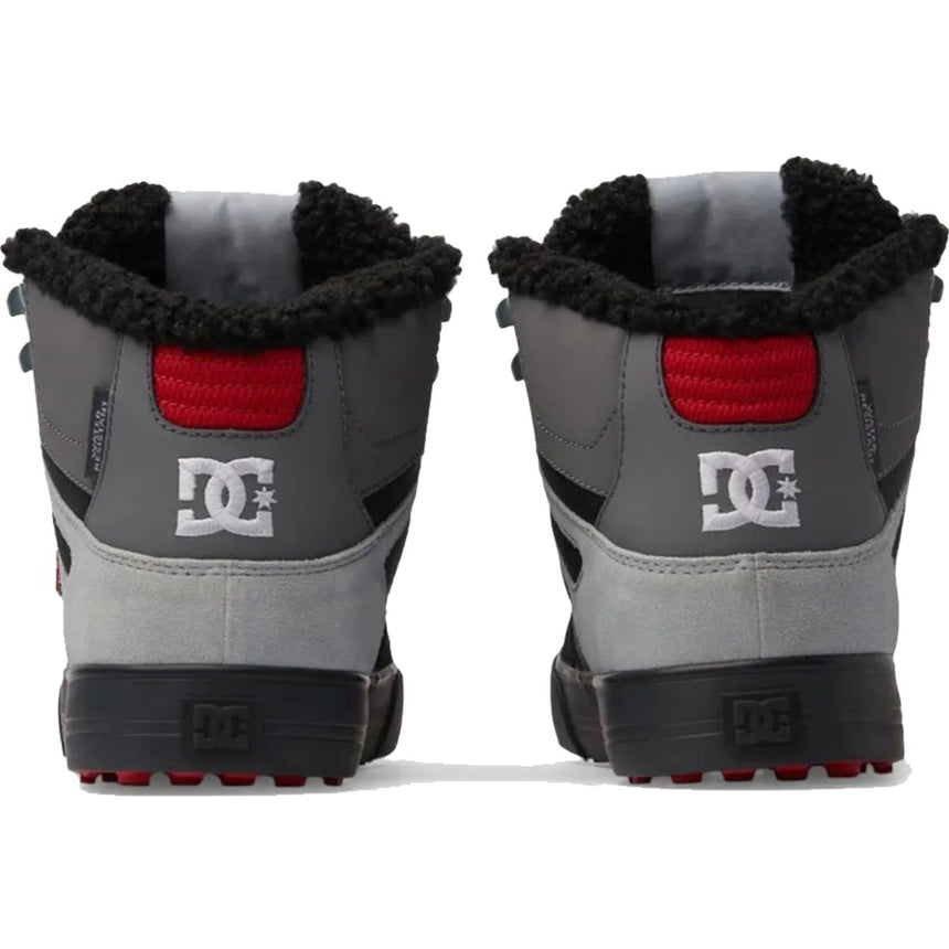 DC Men's Pure High-Top WC Winter Shoes - Grey/Black/Red