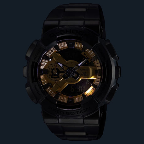G Shock G-Shock GM-110BD-1A9 Watch Watch Mens Analog Metal Band