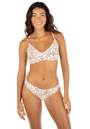 Hurley Hurley Women's Cheetah Spots Crossback Bikini Top Cheetah S Womens Bikini Tops