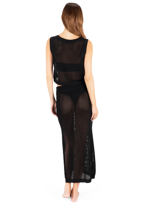 Hurley Hurley Women's Embroidered Crochet Skirt Black S Womens Fabric Skirts