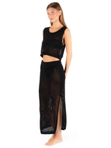 Hurley Hurley Women's Embroidered Crochet Skirt Black S Womens Fabric Skirts