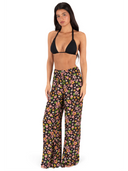 Hurley Hurley Women's Hibiscus Dream Beach Pant - Black Floral Black Floral S Womens Pants and Jeans