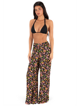 Hurley Hurley Women's Hibiscus Dream Beach Pant - Black Floral Black Floral S Womens Pants and Jeans