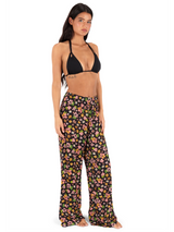 Hurley Hurley Women's Hibiscus Dream Beach Pant - Black Floral Black Floral S Womens Pants and Jeans