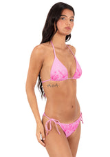 Hurley Hurley Women's Tropical Blooms Tri Tie Top - Bright Plumeria/Hula Pink Bright Plumeria/Hula Pink S Womens Bikini Tops