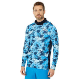 Hurley Hurley Men's H2O-DRI Atticus Haleiwa UPF Long Sleeve Hoodie Blue Glaze/ White S Mens Pullover Hoodies