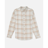 Hurley Hurley Men's Portland Organic Flannel Long Sleeve Pebble M Mens Button Up Long Sleeve Shirts