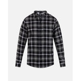 Hurley Hurley Men's Portland Organic Flannel Long Sleeve Pebble M Mens Button Up Long Sleeve Shirts