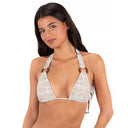 Hurley Hurley Women's Shell Crochet Ring Tri Tie Top - Egret Egret S Womens Bikini Tops