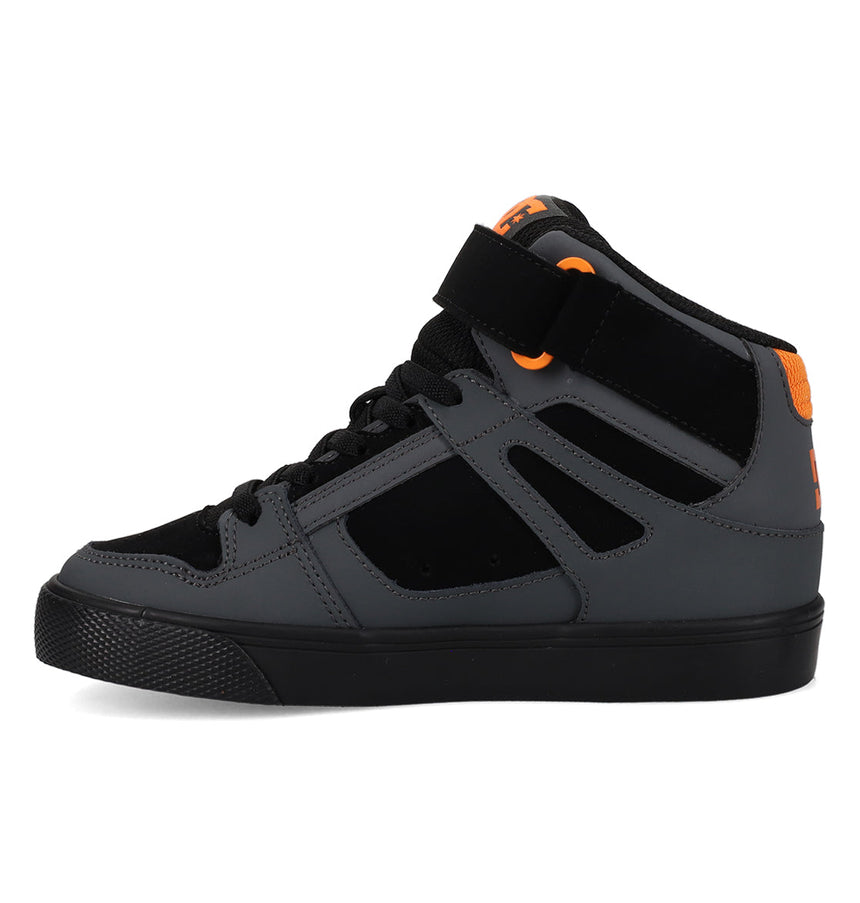 Zapatillas DC Youth Pure High Top EV - Gris/Negro/Naranja