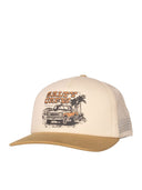 Salty Crew Salty Crew Men's Good Times Foamie Trucker Hat Off White/Khaki 1SZ Mens Hats Curved Brim