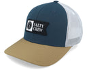 Salty Crew Salty Crew Men's Pinnacle 2 Retro Trucker Hat Military/Silver 1SZ Mens Hats Curved Brim