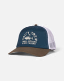 Salty Crew Salty Crew Men's Stamped Trucker Hat Deep Ocean/Brown 1SZ Mens Hats Flat Brim