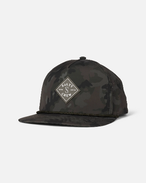 Salty Crew Salty Crew Men's Long Range Snapback Camo 1SZ Mens Hats Flat Brim