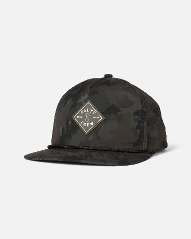 Salty Crew Salty Crew Men's Long Range Snapback Camo 1SZ Mens Hats Flat Brim