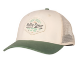 Salty Crew Salty Crew Men's Border Trucker Hat Off White/Mid Green Mens Hats Flat Brim