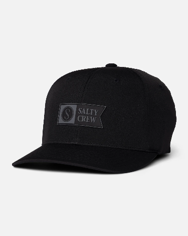 Salty Crew Salty Crew Men's Apex Flexfit 6 Panel Hat Black S/M Mens Hats Curved Brim