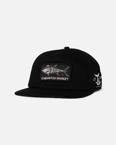 Salty Crew Salty Crew Men's Fish Market Snapback Black 1SZ Mens Hats Flat Brim