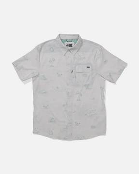 Salty Crew Salty Crew Men's Flagship UV Button Up White M Mens Button Up Short Sleeve Shirts