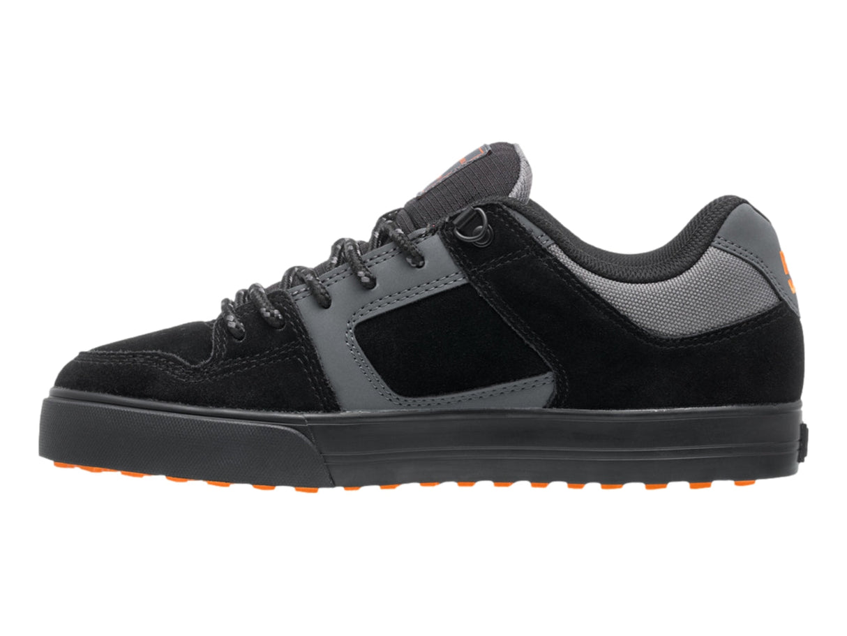 DC Pure Wintered Shoes - Grey.Black/Orange