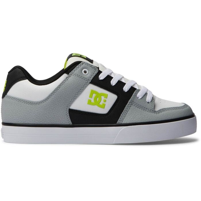 DC Men's Pure Skate Shoes - White/Lime