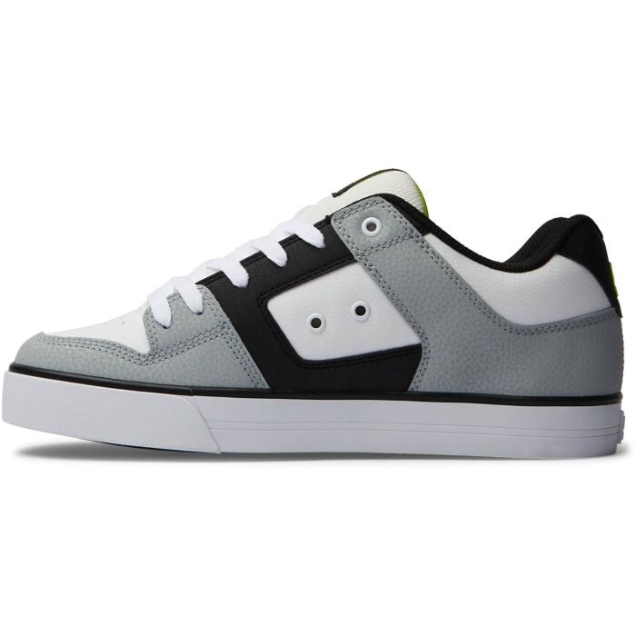 DC Men's Pure Skate Shoes - White/Lime
