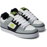 DC Men's Pure Skate Shoes - White/Lime