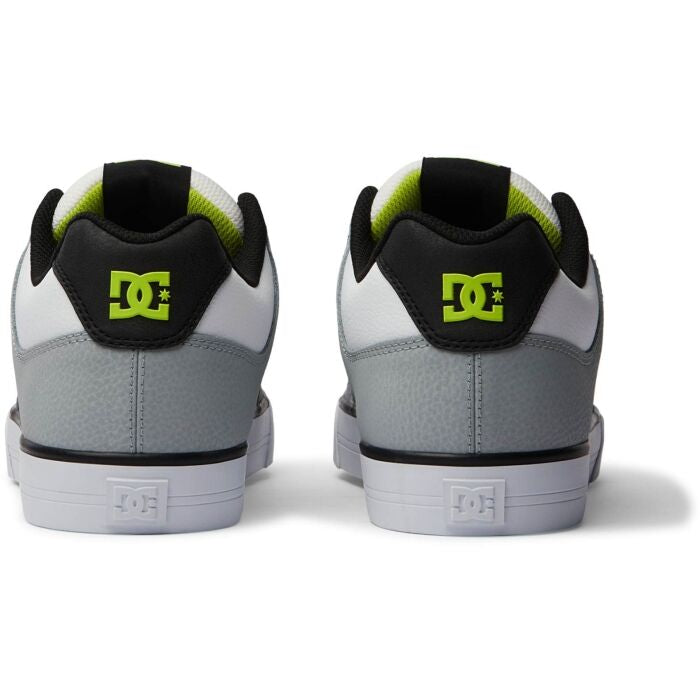 DC Men's Pure Skate Shoes - White/Lime