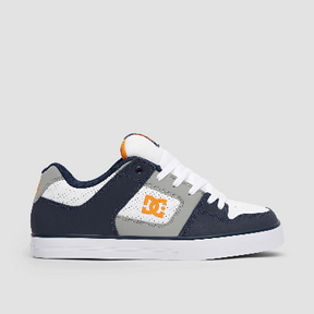 DC DC Men's Pure Skate Shoes -White/Grey/Blue White/Grey/Blue 9.5 Mens Skate Shoes 6 to 18
