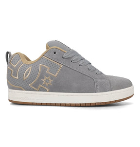 DC DC Men's Court Graffik SE Shoes- Light Grey/Tan/Gum Light Grey/Tan/Gum 9 Mens Skate Shoes 6 to 18