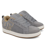 DC Men's Court Graffik SE Shoes- Light Grey/Tan/Gum