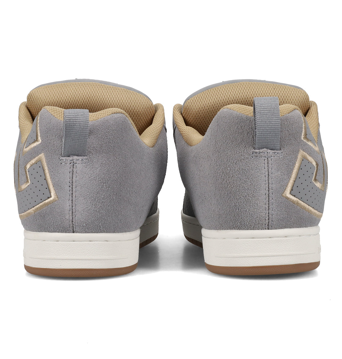 DC Men's Court Graffik SE Shoes- Light Grey/Tan/Gum