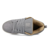 DC Men's Court Graffik SE Shoes- Light Grey/Tan/Gum